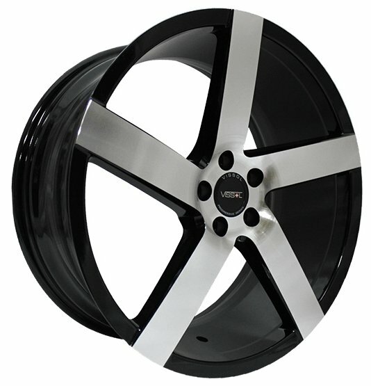 Колесный диск Vissol V-080R 8.5x19/5x112 D66.6 ET45 Black with Machined Face