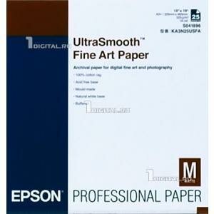 Холст для струйной печати Epson C13S042105 Ultra Smooth Fine Art Paper A2 (ультра гладкая ярко-белая), 325 г/м2, 25 листов