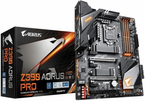 Материнская плата ATX GIGABYTE Z390 AORUS PRO LGA1151, Z390, 4xDDR4(2666), 6xSATA3 6G RAID, 3xM.2, 3xPCI-E16x, 8xUSB3.1, HDMI, Glan, ATX RTL