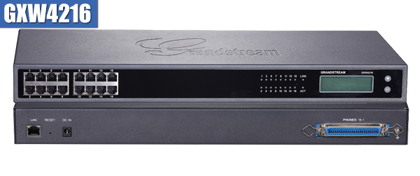 Grandstream Networks Grandstream GXW4216 - IP шлюз. 16xFXS, 1xLAN, (1GbE)Gigabit Ethernet