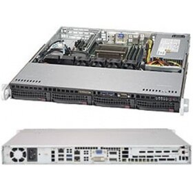 Серверная платформа Supermicro SERVER SYS-5019S-M2, 1U, LGA1151, Intel C236, 4 x DDR4, 4 x 3.5quot; SATA, 2xGigabit Ethernet (1000 Мбит/с), 350 Вт