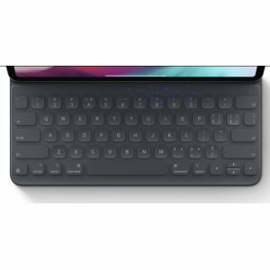 съемная клавиатура/док-станция/база Apple Smart Keyboard Folio (MXNL2) для планшета Apple iPad Pro 12.9 (2020) черного цвета + наклейки на русские клавиши