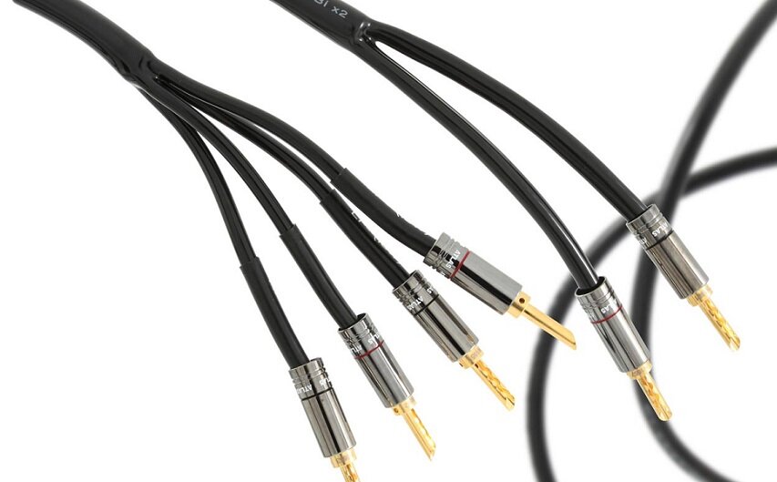 Пара акустических кабелей Atlas Hyper Bi-Wire 4-4 2.0 м (Transpose Spade Gold)