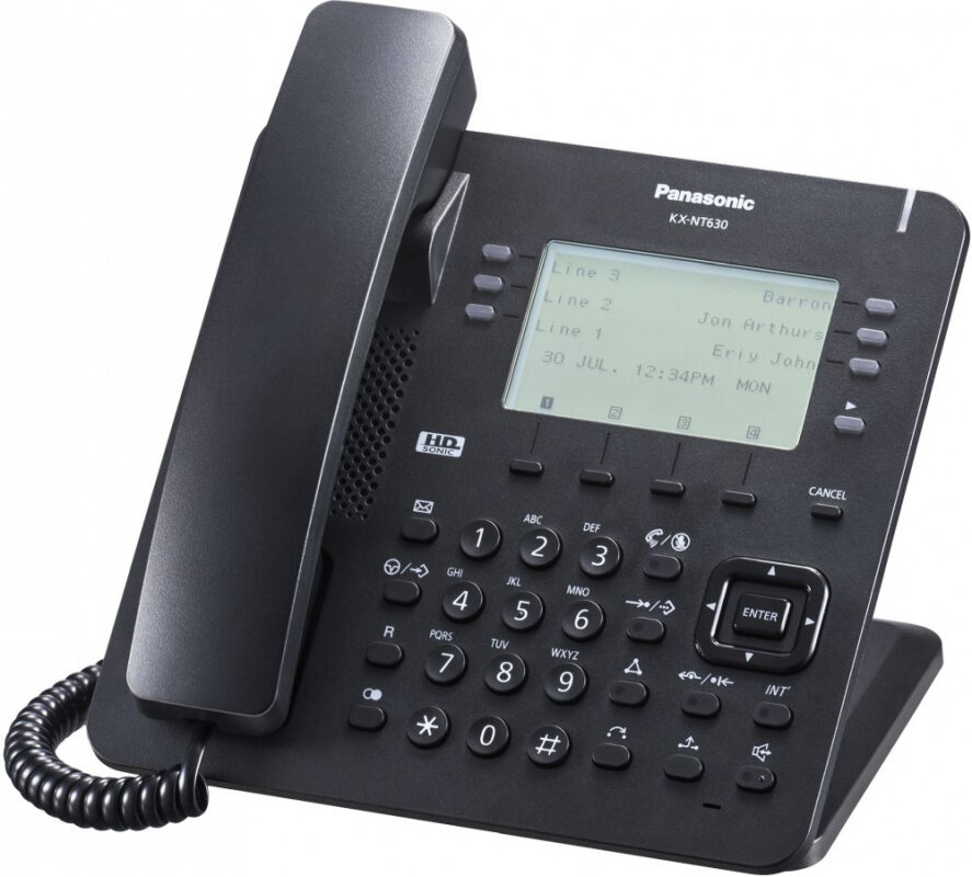 VoIP-телефон Panasonic KX-NT630RU-B черный