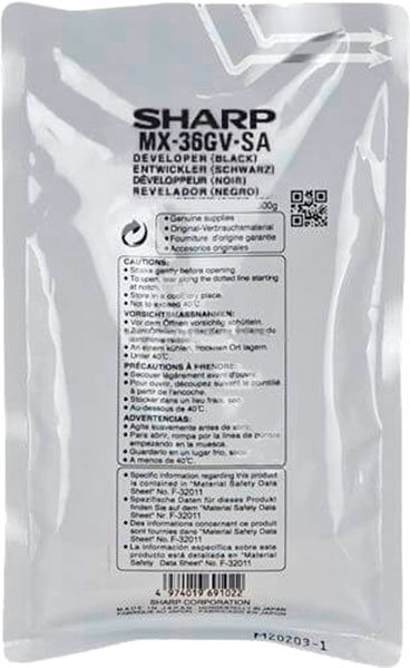 Девелопер Sharp Developer MX-36GVSA (color), 60000 стр (MX36GVSA)