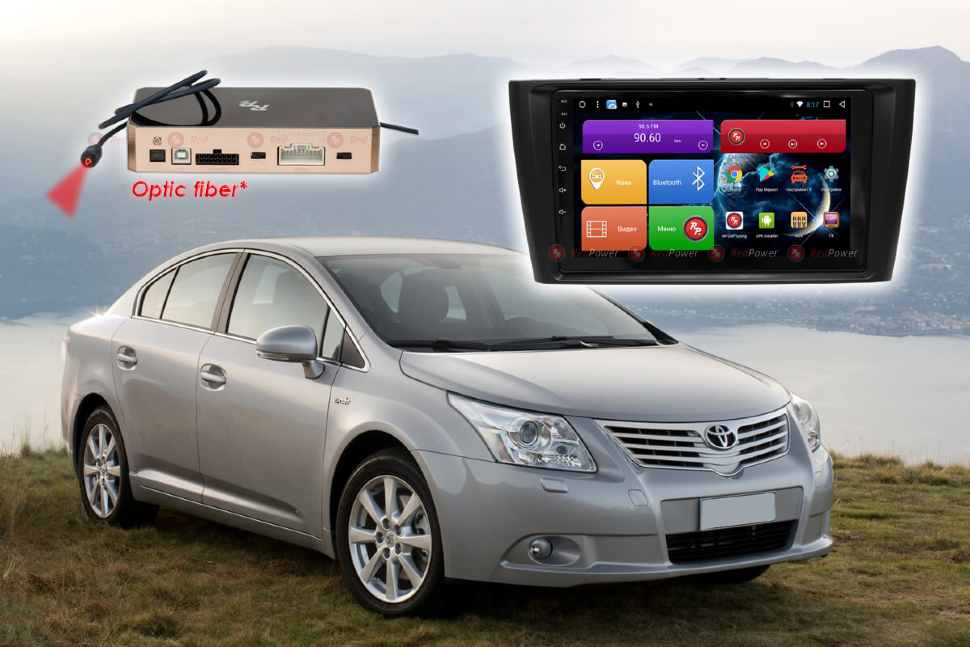 Штатное головное устройство RedPower 51187 R IPS DSP для Toyota Avensis на android 8.1