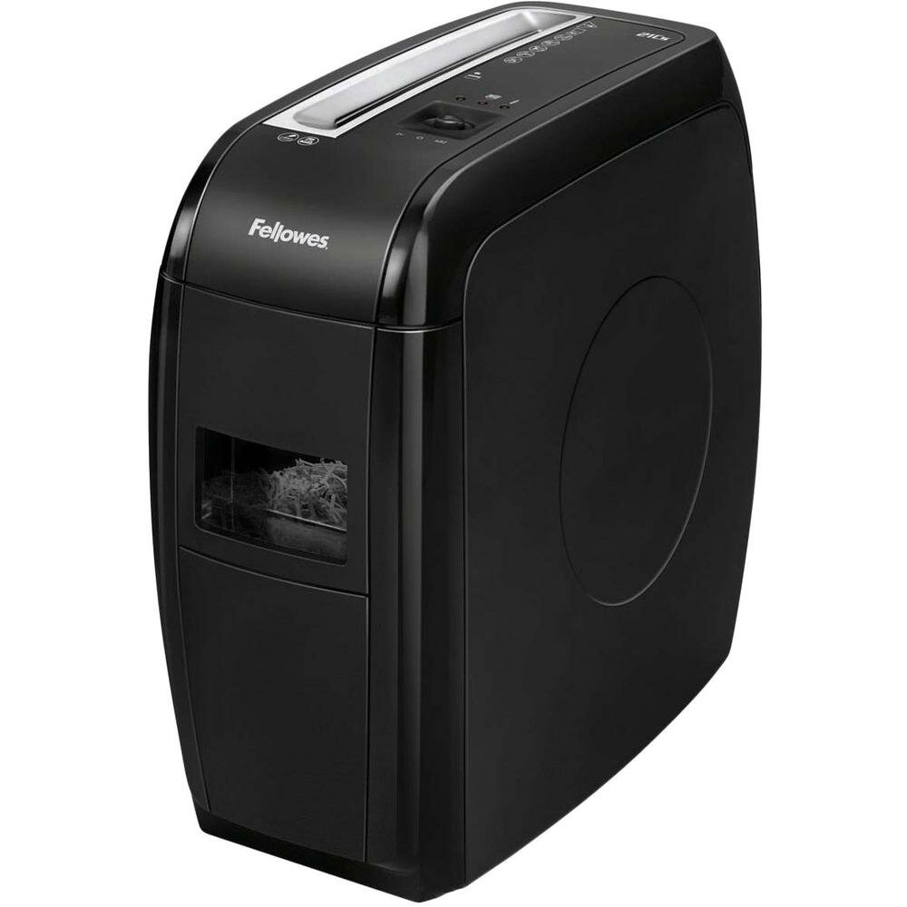 Уничтожитель бумаг Fellowes PowerShred 21Cs (секр.P-3)/фрагменты/12лист./15лтр./скрепки/скобы/пл.карты