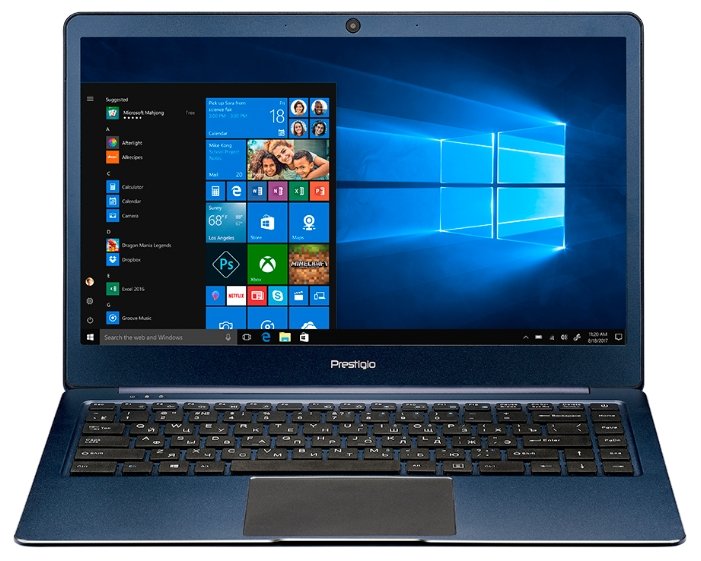 Ноутбук Prestigio Smartbook 141S (Intel Celeron N3350 1100 MHz/14.1quot;/1920x1080/3GB/32GB SSD/DVD нет/Intel HD Graphics 500/Wi-Fi/Bluetooth/Windows 10 Home) синий