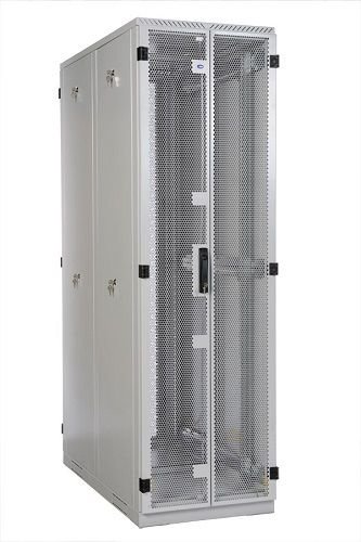 Шкаф напольный 19, 42U ЦМО ШТК-С-42.6.12-48АА серверный (600x1200) дверь перфорированная, задние двойные перфорированные 2 шт