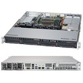 Серверная платформа Supermicro SERVER SYS-5019S-MR, 1U, LGA1151, Intel C236, 4 x DDR4, 4 x 3.5quot; SATA, 2xGigabit Ethernet (1000 Мбит/с), 400 Вт
