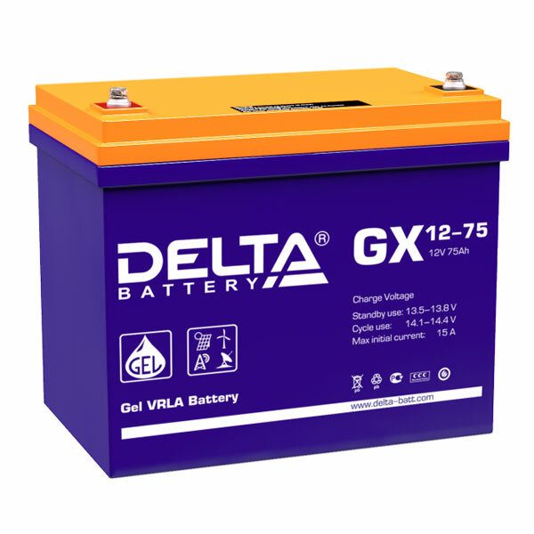 Аккумуляторная батарея Delta GX 12-75