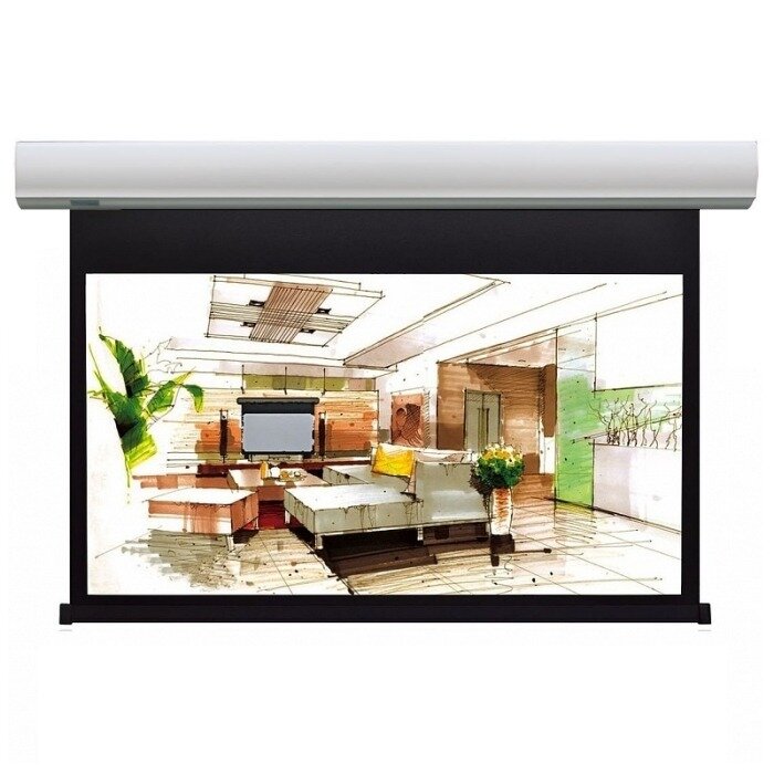 Экран для дома, настенно потолочный с электроприводом Lumien Cinema Control 185x272 Matte White FiberGlass LCC-100114