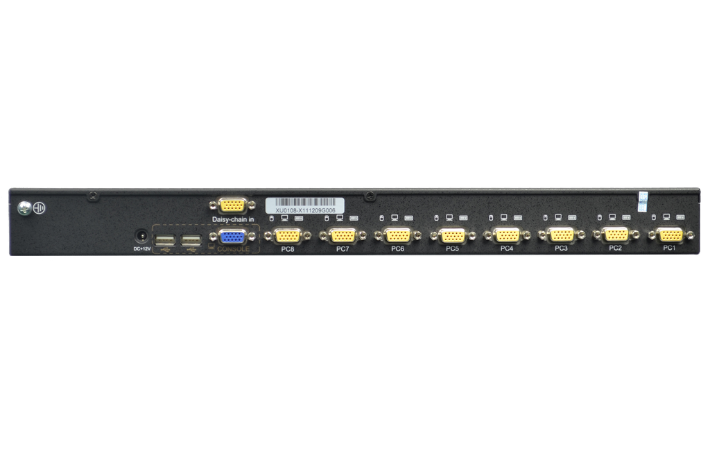 Переключатель Kinan KVM 8-портовый SVGA/VGA, USB с каскадированием до 256 серверов, OSD, DDC2B, до 2048x1536 (XU0108)