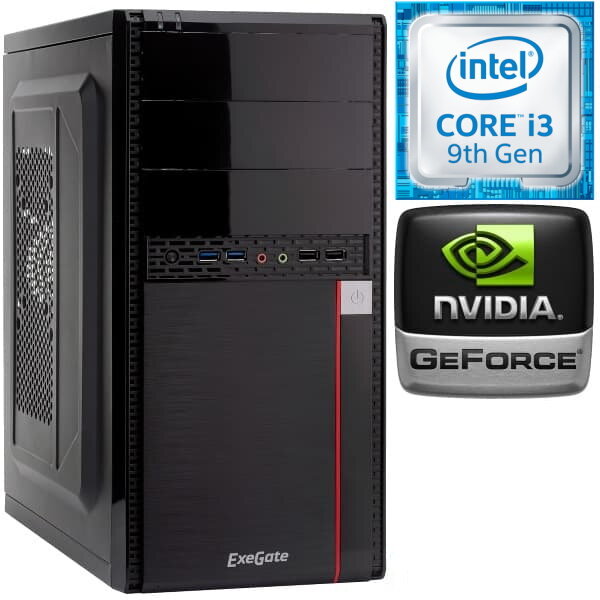 Для офиса TehPortal Офисный компьютер INTEL Core i3 9100F 4 Гб DDR4 240 Гб SSD NVIDIA GeForce GT 210 WIFI ОС не установлена