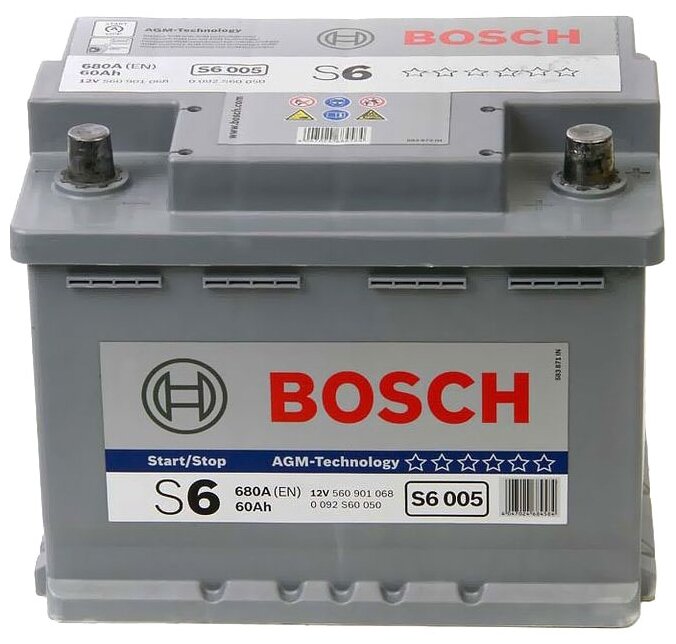 Автомобильный аккумулятор Bosch S6 005 AGM (0 092 S60 050)