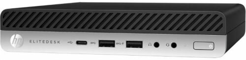 Компьютер HP EliteDesk 800 G5 Mini 7PF42EA i5-9500/8GB/256GB SSD/noDVD/UHD Graphics 630/WiFi/BT/USB Kbd+USB Mouse/Win10Pro/black/silver