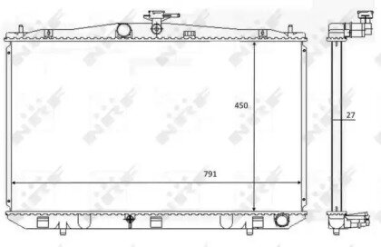 Радиатор lexus rx450h Nrf 59081