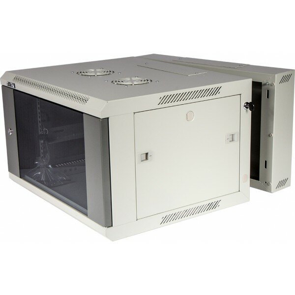 TWT-CBW3G-6U-6x6-GY TWT Шкаф 6U настенный 19quot; TWT серии Pro, 3-секционный, 600x600, стеклянная дверь