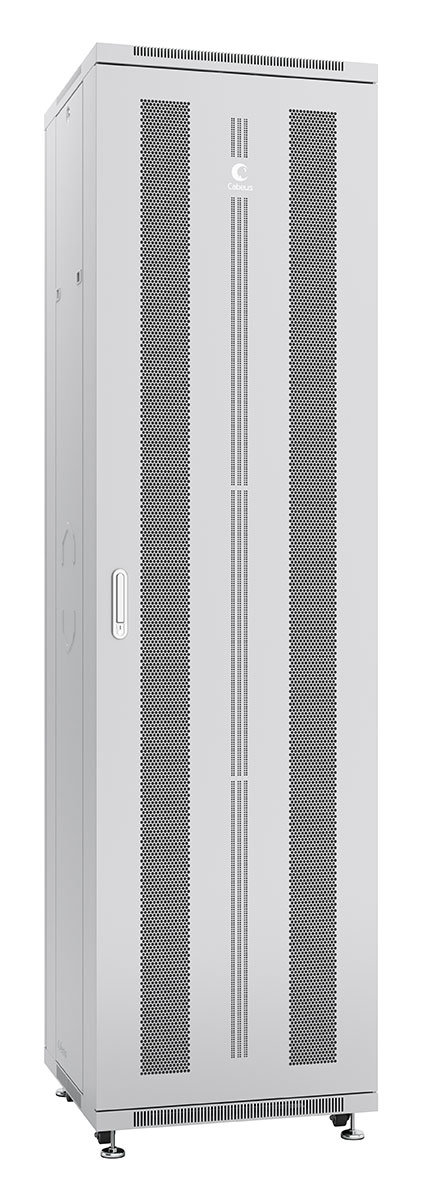 Cabeus ND-05C-47U60/60 Шкаф монтажный телекоммуникационный 19quot; напольный для распределительного и серверного оборудования 47U 600x600x2277mm (ШхГхВ) передняя и задняя перфорированные двери, ручка с замком, цвет серый (RAL 7035)