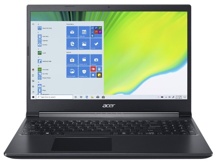 Ноутбук Acer Aspire 7 A715-75G-73DV (Intel Core i7 9750H 2600MHz/15.6quot;/1920x1080/8GB/512GB SSD/DVD нет/NVIDIA GeForce GTX 1650 Ti 4GB/Wi-Fi/Bluetooth/Windows 10 Home)