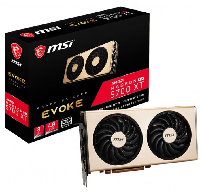 Видеокарта MSI Radeon RX 5700 XT 1690MHz PCI-E 4.0 8192MB 14000MHz 256 bit 3xDisplayPort HDMI HDCP EVOKE OC