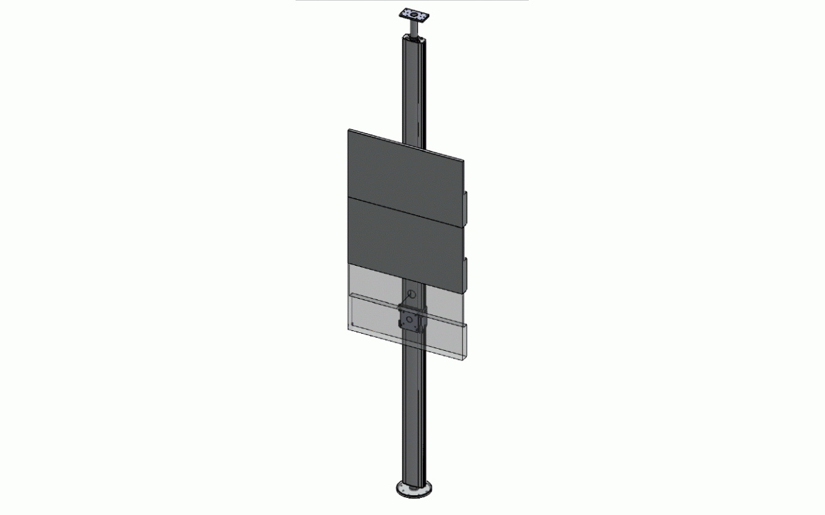 ALG Напольно-потолочное крепление для 2-х ТВ 32-65quot;(вертикально), вращение 360quot; (цвета: черный/белый/металлик)