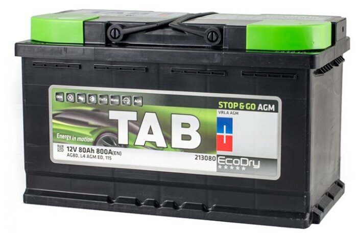 Автомобильный аккумулятор TAB AGM StopGo AG80 (213080)