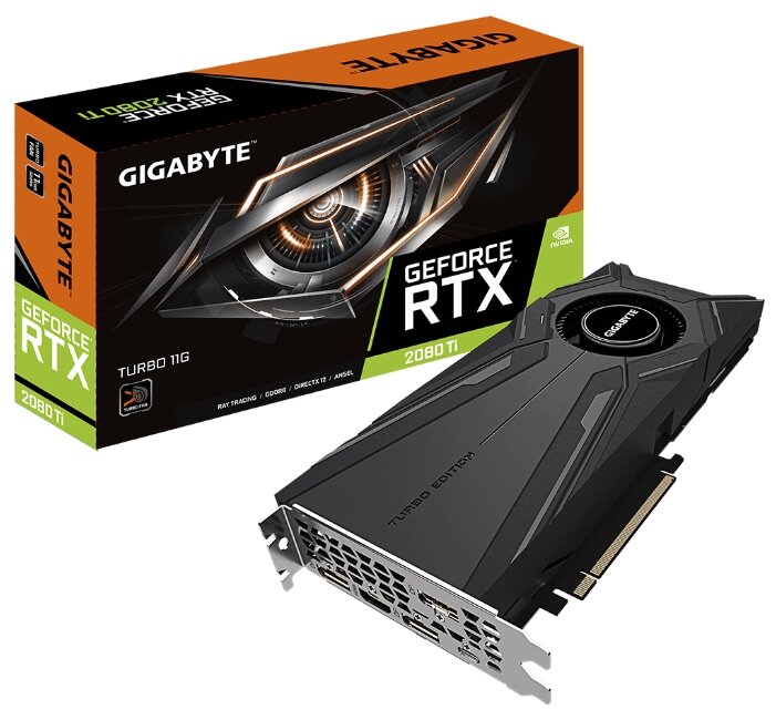 Видеокарта GIGABYTE GeForce RTX 2080 Ti 1545MHz PCI-E 3.0 11264MB 14000MHz 352 bit 3xDisplayPort HDMI HDCP TURBO (rev. 2.0)