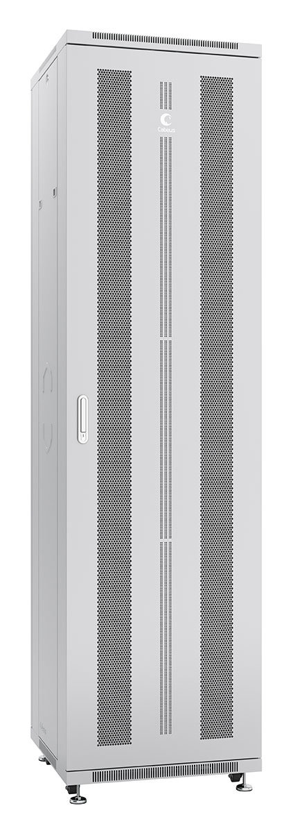 Cabeus ND-05C-47U60/100 Шкаф монтажный телекоммуникационный 19quot; напольный для распределительного и серверного оборудования 47U 600x1000x2277mm (ШхГхВ) передняя и задняя перфорированные двери, ручка с замком, цвет серый (RAL 7035)