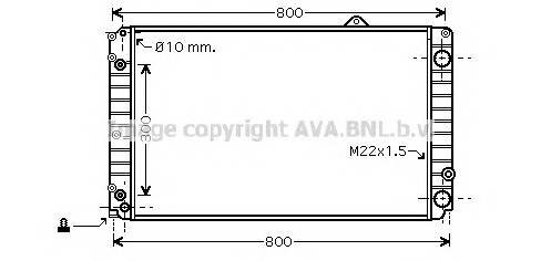 Радиатор системы охлаждения audi a8 3.7 v8 99-03 ava quality cooling AIA2252