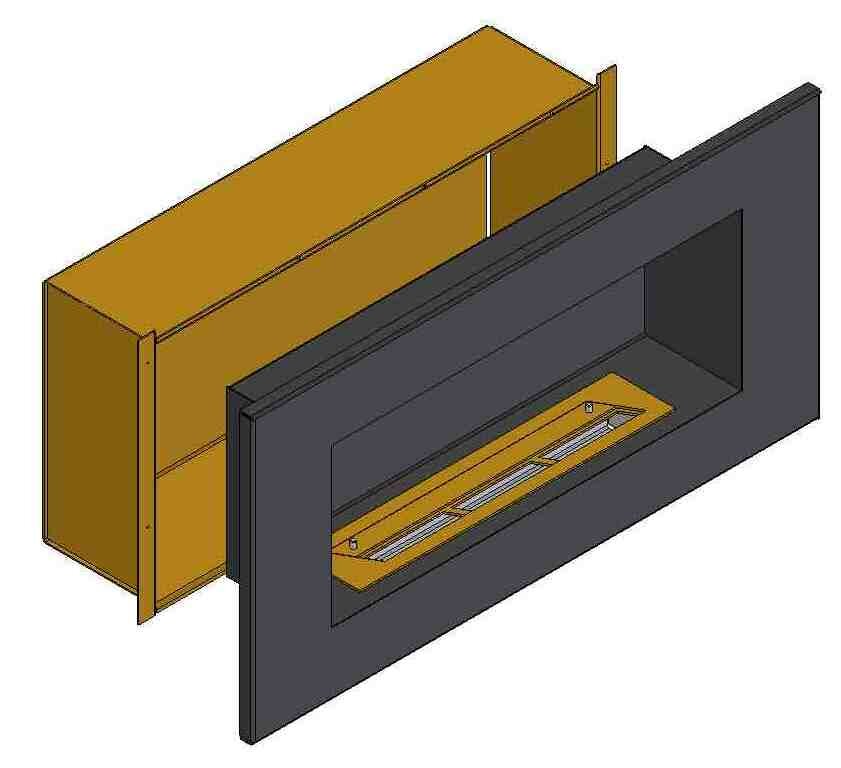 Аксессуар для биокамина ZeFire Теплоизоляционный корпус для встраивания в мебель для очага 1800 мм