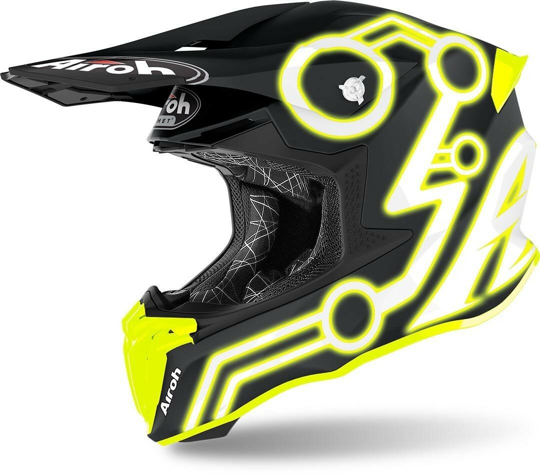 AIROH шлем кросс TWIST 2.0 NEON YELLOW MATT