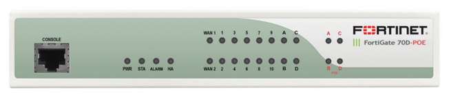 Маршрутизатор Fortinet FortiGate 70D-POE