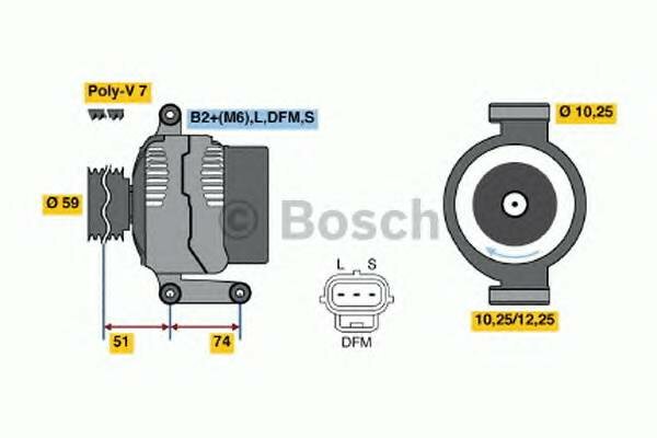 Генератор Bosch 0986045370