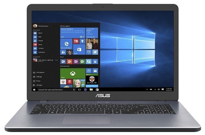 Ноутбук ASUS VivoBook 17 M705BA-BX086T (AMD A6 9225 2600MHz/17.3quot;/1600x900/8GB/256GB SSD/DVD нет/AMD Radeon R4/Wi-Fi/Bluetooth/Windows 10 Home)