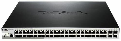 Коммутатор PoE D-link DGS-1210-52MP/ME/B1A 48x10/100/1000Mbp PoE (370 Вт), 4xSFP, L2, 19