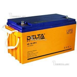 Аккумулятор DELTA HR 12-65L (12В, 65Ач / 12V, 65Ah / вывод под болт М6) (UPS серия)