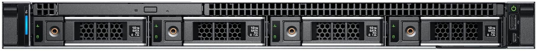 Сервер Dell PowerEdge R340 Xeon E-2276G (3.8GHz, 6C), No Memory, No HDD (up to 4x3.5quot;), PERC H330+, DVD+/-RW, Integrated DP 1Gb LOM, Riser 1FH+1LP, iDRAC9 Enterprise, PSU (1)*550W, Bezel, Sliding Rails, 3Y Basic NBD