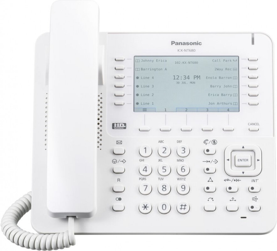 VoIP-телефон Panasonic KX-NT680RU белый