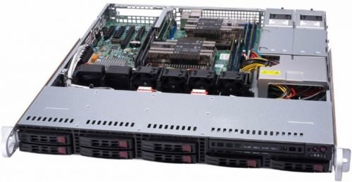 Серверная платформа 1U Supermicro SYS-1029P-MTR (2x3647, C621, 8xDDR4, 8x2.5quot; HS, 2xGE, 2x600W,Rail)