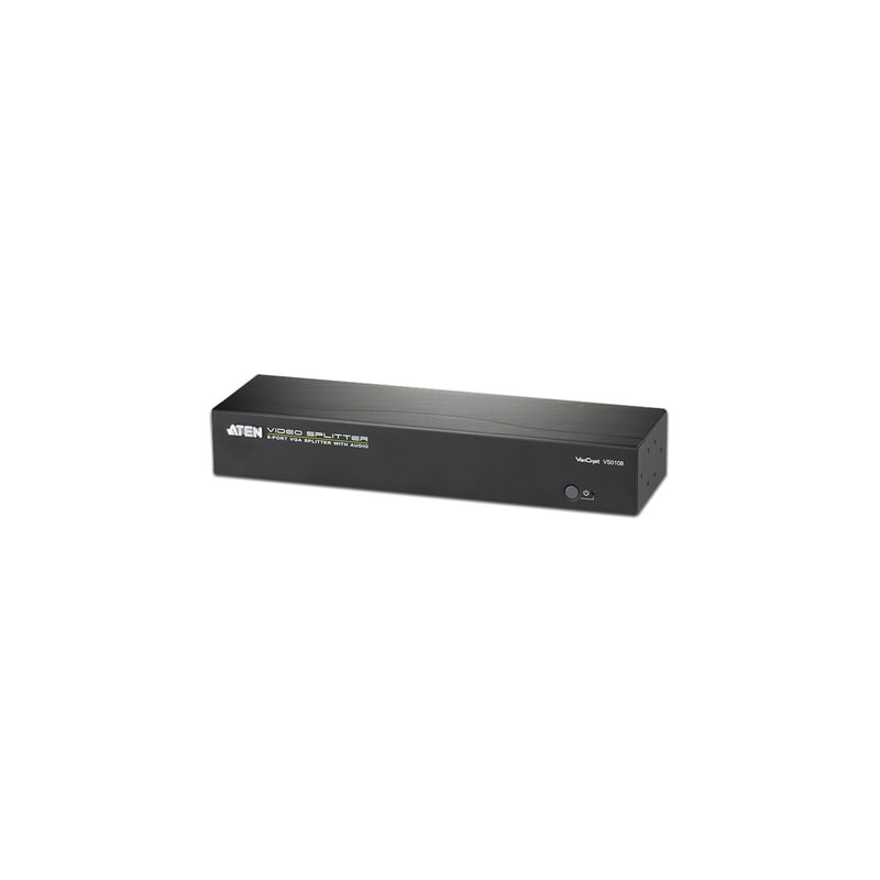Разветвитель SVGA ATEN 8-портовый, для передачи цифрового аудио/видео, каскадируемый, VS0108
