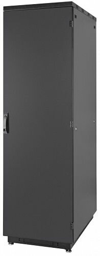 Шкаф напольный 19, 22U Eurolan 60F-22-6A-30BL Racknet S3000 600 × 1000, передняя дверь металлическая одностворчатая, задняя дверь металлическая одно