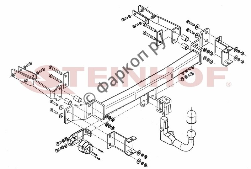 Фаркоп Steinhof для Mercedes E-Class универсал (S211) 2003-2009