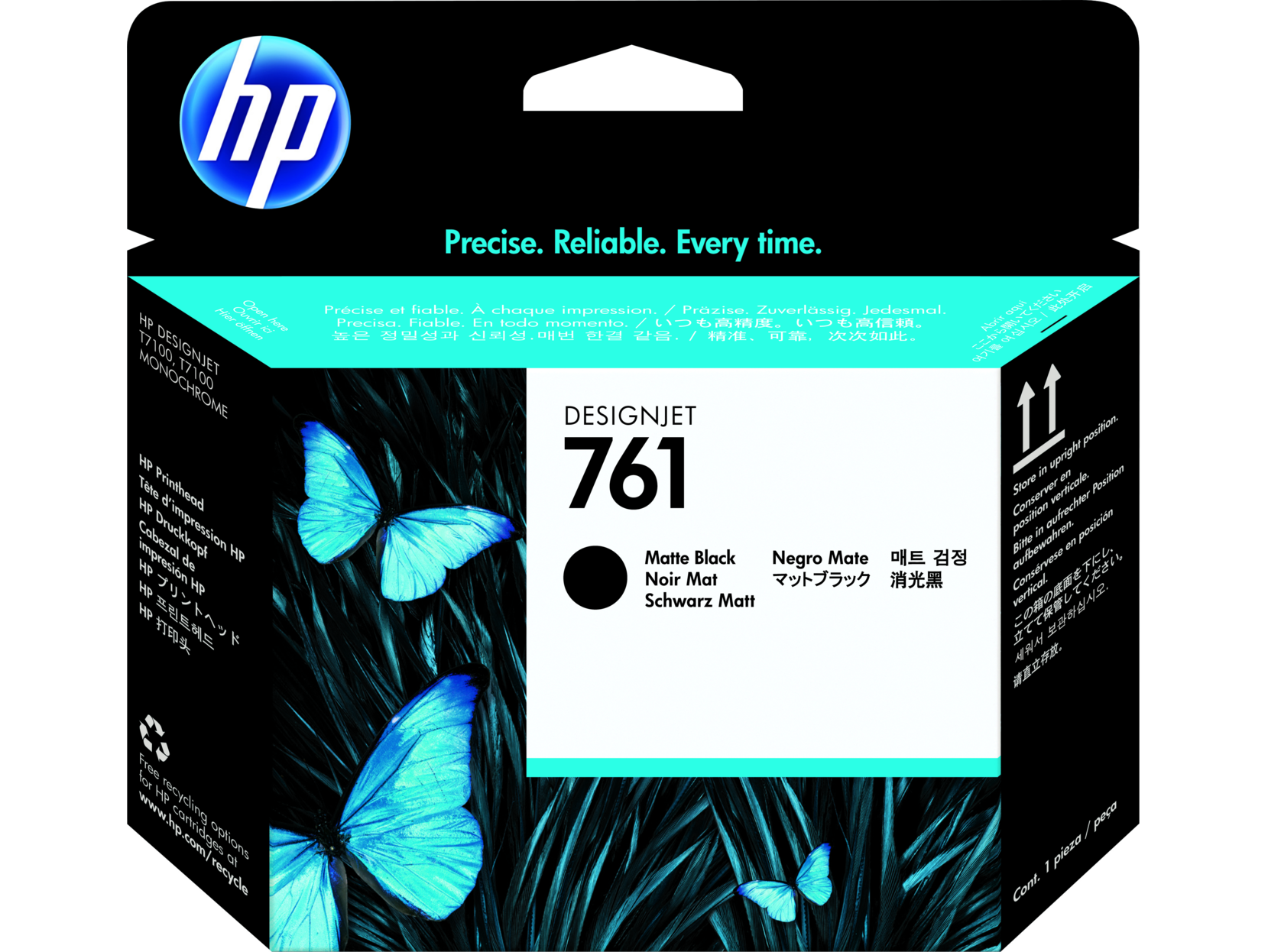 Hewlett Packard CH648A Печатающая головка HP 761 черная матовая