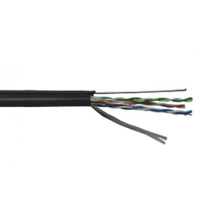 LC3-C5E04-159 ITK Каб. U/UTP кат.5E 4х2х24AWG, LDPE трос 1,2мм, 305м чер. 121203-00073