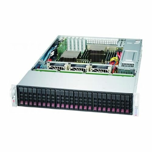 Корпус серверный Supermicro CSE-216BE1C4-R1K23LPB 2U (24 x 2.5quot; HS Bays, 12G SAS3, 13quot; x 13.68quot;, EE-ATX, E-ATX, ATX, 7xLP, 1200W Titanium)
