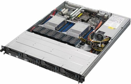 Серверная платформа 1U ASUS RS500-E8-PS4 V2 (2x2011v3, C612, 16xDDR4 RDIMM, 4x3.5quot; HS Bays, SATA3x9, 1xM.2, DVD, 2GE, 600W)