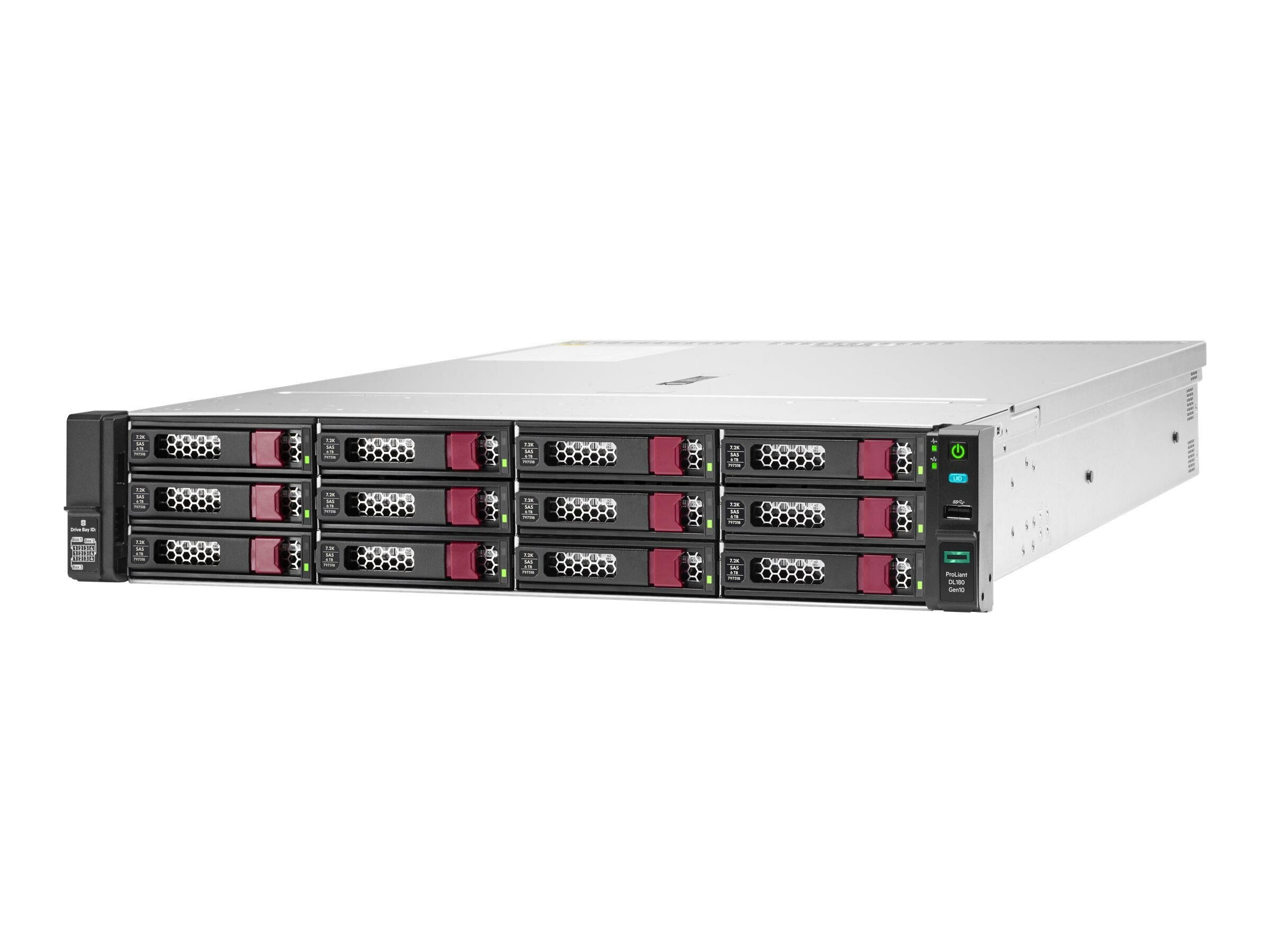 Сервер HPE Proliant DL180 Gen10, 1(up2)x 4208 Xeon-S 8C 2.1GHz, 1x16GB-R DDR4, P408i-a/2GB (RAID 1+0/5/5+0/6/6+0/1+0 ADM) noHDD (12 LFF 3.5quot; HP) 1x500W (up2), 2x1Gb/s, noDVD, iLO5, Rack2U, 3-3-3 P19563-B21