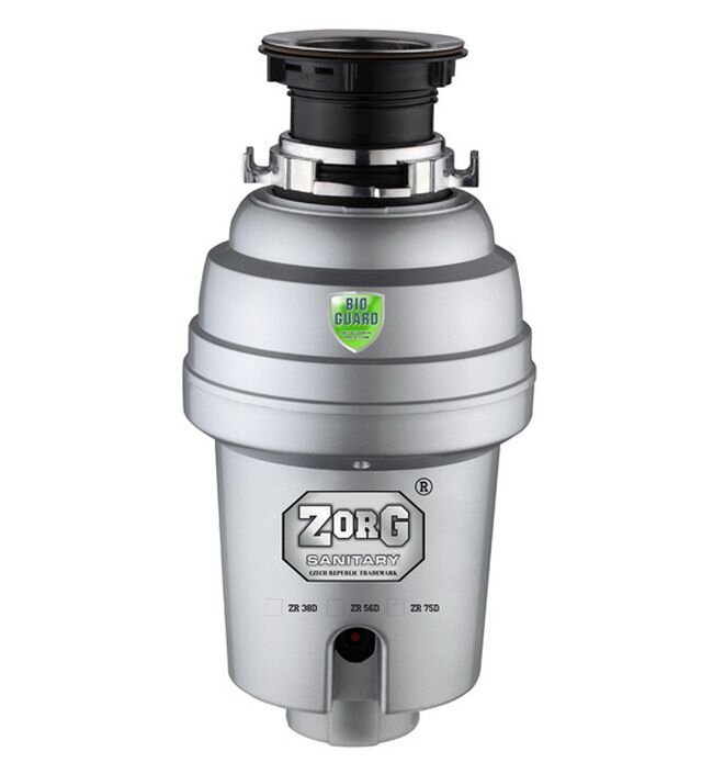Измельчитель пищевых отходов Zorg Sanitary ZR-38 D серый