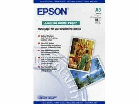 Epson Fine Art Paper Cold Press Bright C13S042310 (яркий белый картон) размер: А3+ (25 листов)